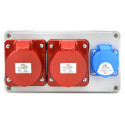 Rozdzielnia budowlana 2*16A/5P + 1*GS 230V, obudowa naścienna, ELS Elektrotechnika, N120