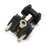 Wtyczka kątowa gumowa hermetyczna 230V IP 44 16A uni-schuko z uchwytem, kolor czarny, KEFLK-EF